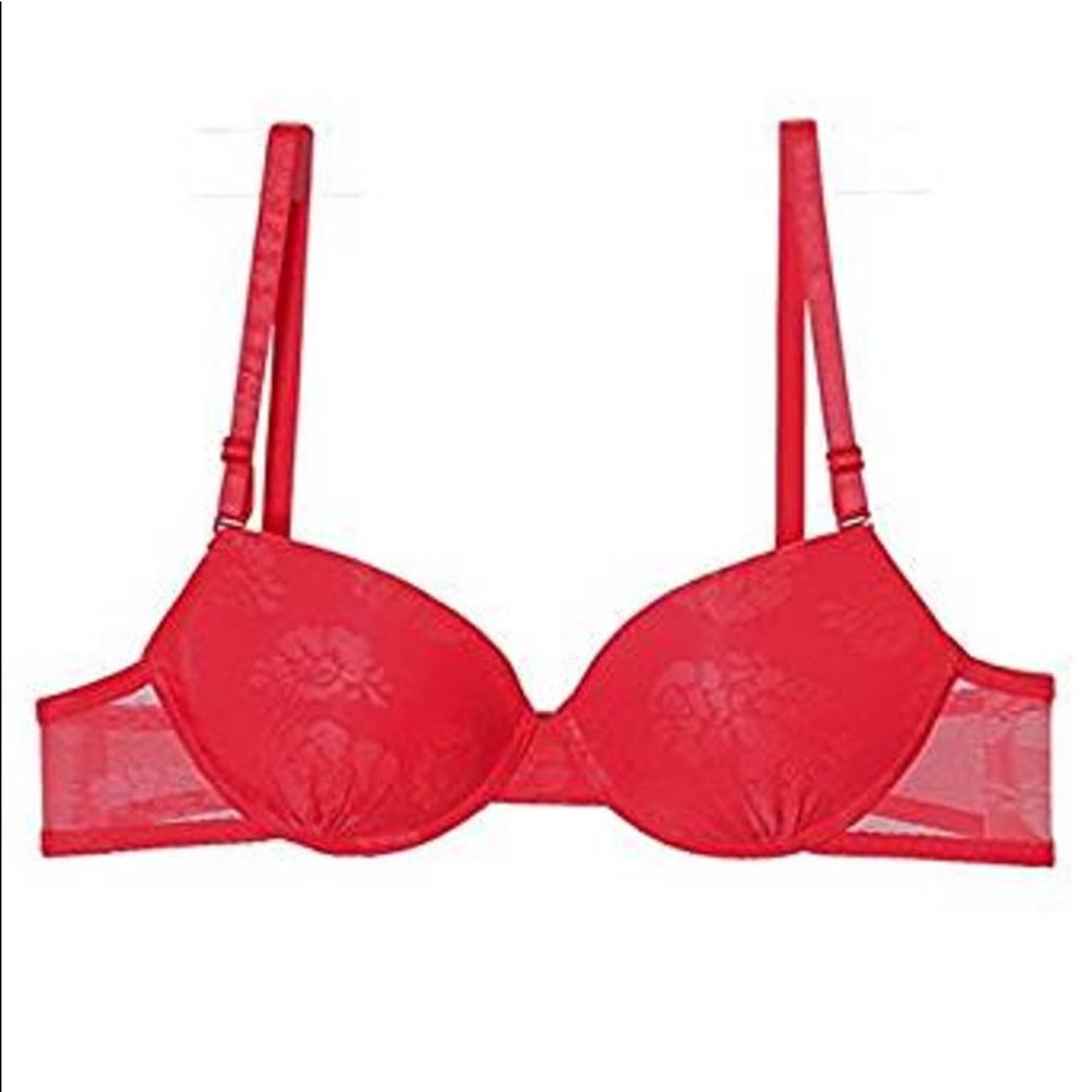 MAKE AN OFFER Floral Burnout Demi wired bra w/ removable straps - Picture 4 of 5